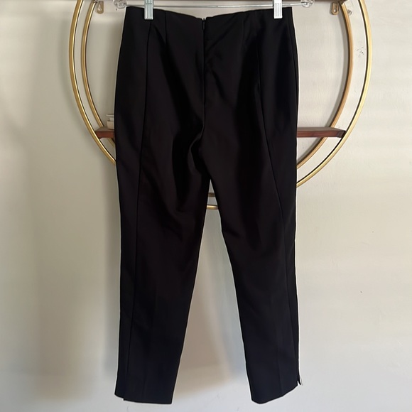 Versona Contemporary Cotton Blend Fitted Tapered Black Trousers 4 - Picture 4 of 7